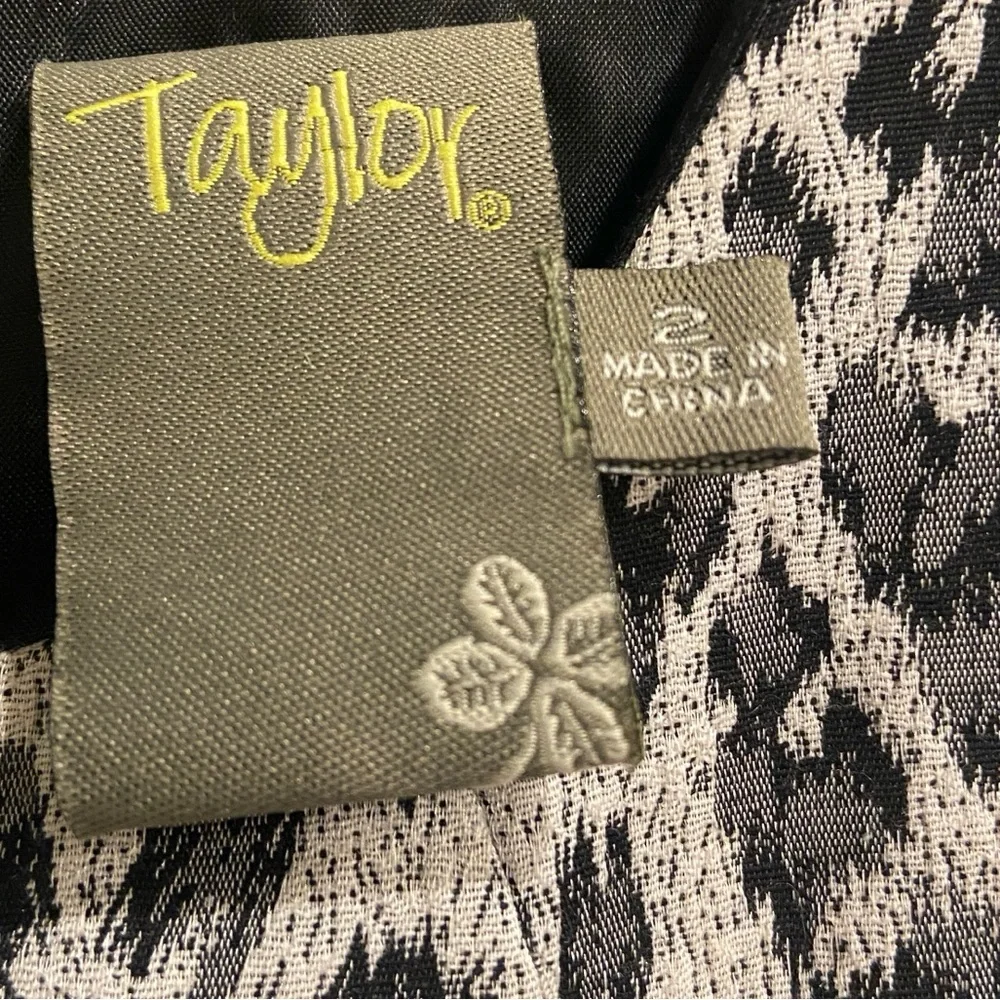 TAYLOR, Sleeveless Jacquard Fit & Flare Dress, Size 2 - Picture 3 of 8